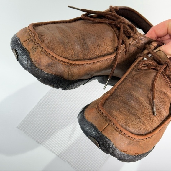 Twisted X Comfort Leather Moc Toe Chukka Shoes Brown 7.5